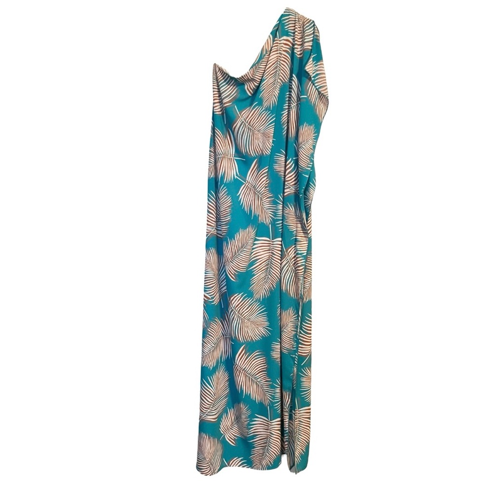 TYCHE Palm Dreams Maxi Dress in Turquoise Size S NWT Resort Vacation Beachy